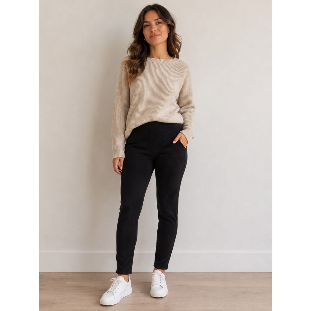 A New Day Women’s Faux Suede Leggings – Size Medium – Black